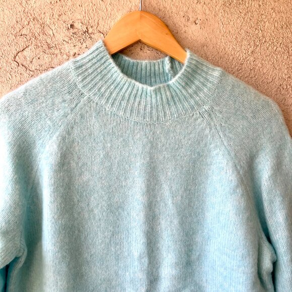 Banana Republic Mock Neck Sweater Blue Size S - Picture 2 of 5
